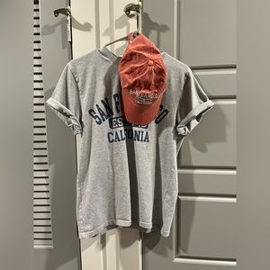 San Fransisco T-shirt and baseball cap hat